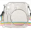 Sac pour appareil photo Waterlowrie étui de protection en plastique Transparent brillant pour Fujifilm Fuji Instax Mini 9 8 8+ instantané avec sangle