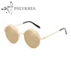 Women Brand Design Sunglasses Fashion Round Sun Glasses Frame Pearl Flash Mirror UV Protection Eyewear With Original Box