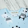 Yenidoğan Giysileri 2018 İlkbahar Sonbahar Bebek Erkek Kız Uzun Kollu Tulum Bebek Panda Çocuk Erkek Giysileri Kıyafetler Bebek Için Baskı Tulum