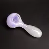 Pipe à cuillère à deux tons, jolies pipes en verre à fumer, 3.5 pouces, portables, en verre, petite pipe de poche