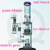 factory Color Glass Bong hookahs Beaker water pipe ice catcher dab oil rigs bubbler Pink purple