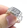 Nyaste 925 Sterling Silver FTW Cool Ring S925 Säljer Lady Girls Biker Fashion Malse Finger Ring2636