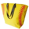 2018 Canvas Bag Beyzbol Tote Spor Çantaları Sıradan Softball Bag Futbol Futbol Basketbol Pamuk Tuval Tote Çanta 18 Renk DHL1938947