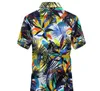 Neue Sommer Herren Kurzarm Strand Hawaiian Shirts Baumwolle Casual Floral Shirts Herren kleidung Mode