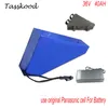Triangle style Rechargeable Lithium ion Battery Pack 36V 40Ah for e-bike, e-scooter, e-golf cart with Bag For Panasonic Cell