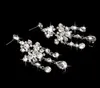 Bruidsketting oorbellen twee stukken waterboor bloemen nieuwe sieraden bruiloft sieraden2339