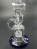 12,5 pouces bleu verre bong narguilés dab rigs bécher avec broche de roue nid d'abeille percolateur conduites d'eau plate-forme pétrolière pour fumer