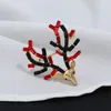 Mignon dessin animé noël wapiti broche pour femmes strass costume épinglette noël bijoux cadeau avec expédition rapide