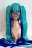 Cosplay women's Synthetic High quality Light blue Hair Wigs