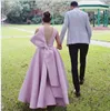 Modern Puffy Big Bow Bridesmaid Dresses Muslim Arabic Women Formal Gowns plus size wedding party dress Junior Bridesmaids Gowns BC0176