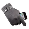 Heren Touchscreen Handschoenen Herfst Winter Plus Kasjmier Dikke Warme Wanten Leer Fleece Gevoerd Thermische Mannelijke Rijhandschoen Mitaine1164153