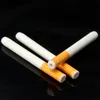 DHL Gratis cigarettform Rökrör Keramisk cigarett Hitter Pipe Yellow Filter Color100PCS / Box 78mm 55mm One Hitter Bat Metal Rökning