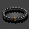 Mode 8 MM Chakra Tiger Eye Bouddha Bracelets Pour Femmes Hommes Pierre Naturelle Perles Rondes Bracelet Lava Bijoux