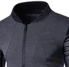 ZOEQO Men Hoodies Patchwork Leather Sleeve casual Sweatshirt Men Jacket Coat  Tracksuits For Mens Masculino