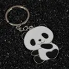 Härlig panda keychain nyckelring ryggsäck hänge grossist nyckelhållare billig bröllopskampanj gåva