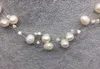 新しいアリバーイリュージョンパールネックレス複数の鎖花嫁介添人女性ジュエリーホワイトカラー淡水真珠チョーカーネックレス305f