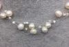 New Arriver Illusion Pearl Necklace Multiple Strand Bridesmaid Women Jewellery White Color Freshwater Pearl Choker Necklace2818