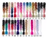 Ombre Kanekalon Jumbo Braids Hair 24inch 100g Synthetic Crochet Hair Extensions Fiber For Women Pink Green Blue6658582