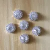 Factory 50pcs lot Silver Tone Clear Crystal Rhinestone DIY Embellishments Flatback Buttons Hair Accessories Decoration294c