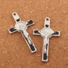 Émail St Benoît Médaille Italia Crucifix Charms Croix Religieux Spacer Charm Perles 53.1x29.2mm 6 Couleur Pendentifs Bijoux DIY L1715 42 pcs/lot