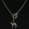 Moda vintage argento levriero cane bassotto dogcat / zampa di cane fascino beagle ciondolo catena maglione adatto collana gioielli fai da te A67