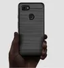 Slim Armor Borstat TPU-fallskydd för Google Pixel 5 XL 4 3 Lite Pixel 3 XL Lite Carbon Fiber Texture 100PC