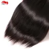 Hannah Hair Peruanisches reines glattes Echthaar, 3 Bündel, 8A reines, glattes peruanisches Echthaar, Webart, natürliche schwarze Farbe