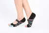 Colorido de cinco dedo de ioga meias femininas algodão tiras respiráveis ​​esportes meias de borracha não deslizante Pilates Socks ioga dança Sox
