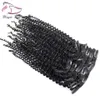 Evermagic crépus curl clip dans les extensions pour cheveux afro-américains 7pcs / set 120g / pcs G-EASY cheveux bouclés clip ins