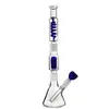 16 Inch Tall Build A Beaker Bong 6-Arms-Tree Percolator Straight Tube Big Glass Bongs Freezable Coil Large Water Pipes Dab Oil Rig ILL08-09