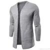 Novo designer cardigan suéteres homens camisola longa com manga de algodão de alta qualidade de algodão malha camisola de homens de inverno para vendas