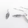 Charms DIY Ny samling Partihandel Autentisk 925 Sterling Silver Spiritual Feather Pendant Pandora Charm Passar för armband 397216