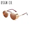 DSGN CO Modern Gothic Steampunk Sunglasses For Men And Women Adjustable Cover Round Sun Glasses 8 Color UV4001025208