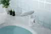 BEYAZ Krom Tek delik / Kolu banyo havzası Lavabo lavabo mantar musluk mikser dokunun Güverte üstü Yeni