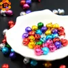 100 pièces 10 MM Jingle Bells fer perles en vrac petites pour la décoration de fête de Festival/décorations d'arbre de noël/bricolage artisanat accessoires