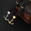 Punk Multilayer Echtes Leder Edelstahl Charme Armbänder Hoffnung Paar Armreifen für Männer Frauen Schmuck Geschenke