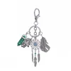 Dream Catcher Keyring Bag Charm Fashion Silver Boho Jewelry Leaf Hexagon Column Pendant Keychain For Women