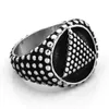 FANSSTEEL STAINLESS STEEL punk vintage mens or womens JEWELRY masonry dot tirangle round ring ma ring FSR14W1453691604204718