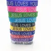 Fashion Skull Cross Butterfly Good Luck Peace Best Friend Love Jesus Elasticity Silicone Cuff Bracelets Jewelry (19style Free choose)