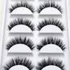 3D Mink False Wimpers 5 Paren Natuurlijke verlenging Lange Kruis Dikke Mink Washes Handmade Eye Washes K01