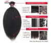 Ishow 10A Kinky Straight Menselijk Haar Weave Bundels Remy Hair Extensions Braziliaanse Yaki rechtstreeks voor vrouwen Gilrs Alle leeftijden Natuurlijke kleur 8-28 inch Peruaanse 4pcs / lot