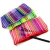 Transparent Striped Cosmetic Bag Multicolor Colorful Make Up Bag Toiletry Kit Women Trend Travel Makeup Bag OOA3929