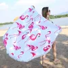 Rund flamingo strandhandduk mikrofiber strand picknick filt yoga matta 150cm täcker upp moderskap strand sjal wrap gga229 10pcs