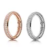 Kvinnors lyxiga smycken Luxuriant Charming 925 Sterling Silver Crystal Ring Original Box för CZ Diamond Wedding Rings9093703