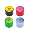 HONEYPUFF Magnetize/Acrylic Tobacco Smoking Herb Grinder 60MM 4 Layers Plastic Shark Teeth Tobacco Grinder Big Storage Piece Dry Herb Muller