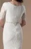 Nuovi abiti da sposa modesti in pizzo della sirena con mezze maniche country vintage semplici abiti da sposa LDS eleganti abiti da sposa religiosi