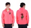 Red Rose Printed Casual Jackets Men Women Hooded Windbreaker Male Female Solid Color Embroidery Coats Asian Size S-7XL