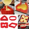 4 Pcs/set Silicone bakeware Magic Snake cake mold DIY Baking square rectangular Heart Shape Round cake mould pastry tools b932