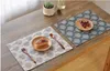 40x30 cm linho tapete de algodão moderno padrão de árvore placemat mesa de jantar tapete tapete coaster isolação térmico pad pad mesa decoração