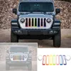 Car reflektor okładka wykończenia i przednia siatka kratka pierścienia dekoracji do jeepu wrangler Jl 2018+ Akcesoria samochodowe